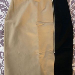 Ann Taylor Tan& Black Pencil Skirt